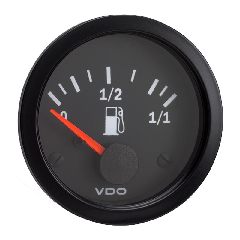 Manometer VDO Benzinpegel Hebel Vision Durchmesser 52 Schwarzer Boden - V-NE301-010-002 - 301-010-002K - 4103590350107