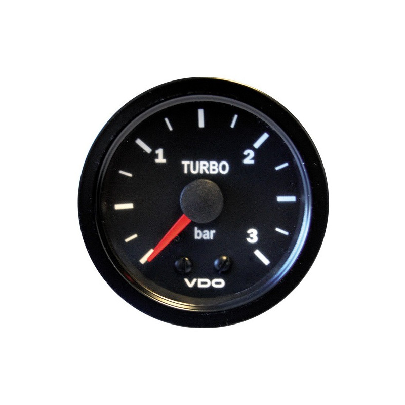 Manomètre turbo VDO Ø52 mm 0 à 3 bar 150-015-001K - V-PT150-015-001 - 150-015-001K - 3661768229040