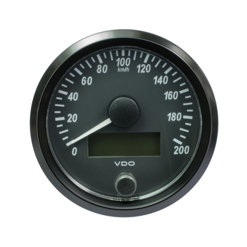Geschwindigkeitsmesser VDO SingleViu™ Durchmesser 80 Hintergrund Schwarz 200KM/H - V-CV-3832940001 - A2C3832940001 - 3661768607145