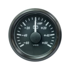 Amperemeter VDO SingleViu Durchmesser 52mm Schwarzer Boden -60A/+60A