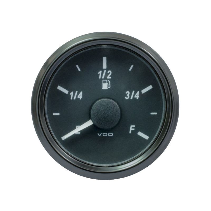 Manometer Kraftstoffstand VDO SingleViu Durchmesser 52mm schwarzer Boden Hebelmessgerät 3-90ohms - V-NE-3833140001 - A2C3833140001 - 4103590679208