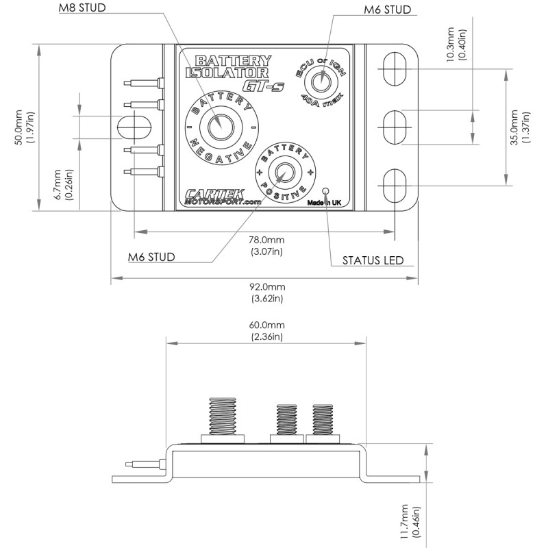 Cartek GT Electronics Cut-Out Device with Red Button CK-BG-06-R - CK-BG06R - CK-BG-06-R - 3661768467121