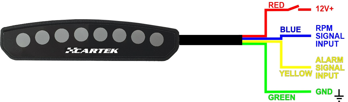 Cartek Club 8-LED RGB shift light CK-LS-CL - CK-LS-CL - CK-LS-CL - 3661768826201