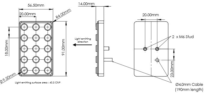 Cartek FIA LED-Regenleuchte 8874-2019 | CK-LRS-15RM - CK-LRS-15RM - CK-LRS-15RM