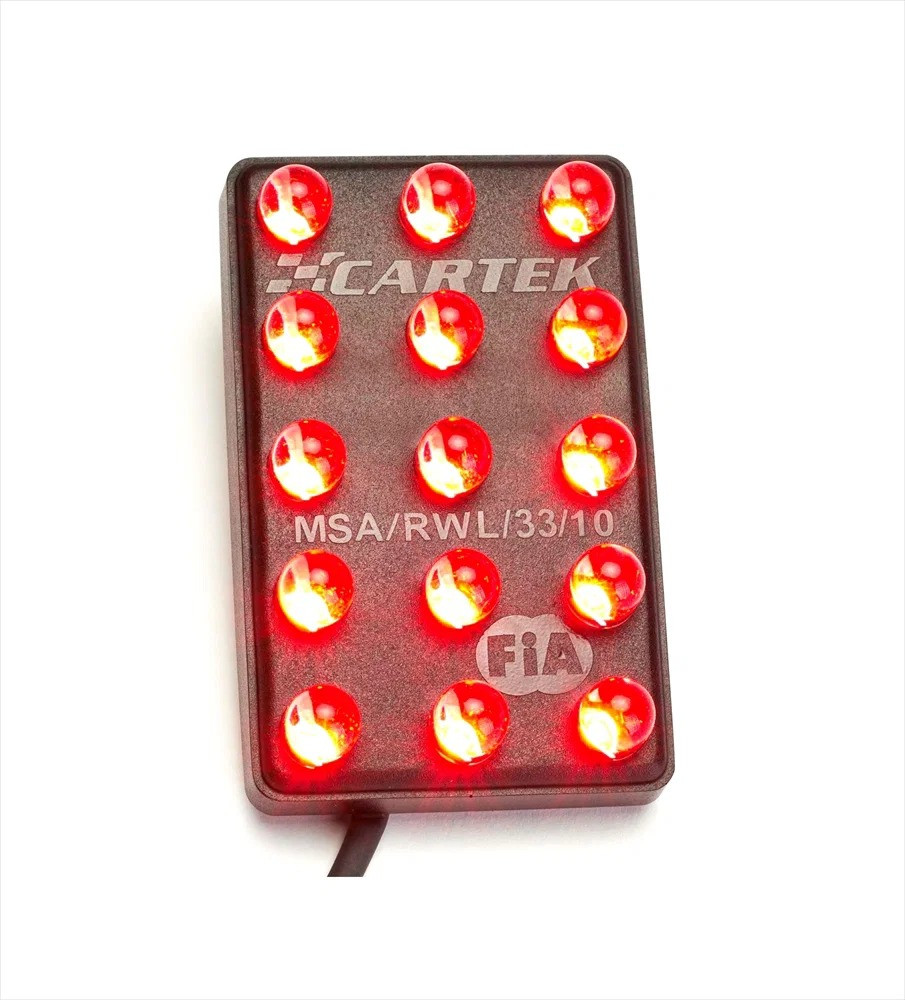 Fanale della pioggia a LED Cartek FIA verticale fissa | CK-LR-15-V - CK-LR15 - CK-LR-15-V - 3661768330203