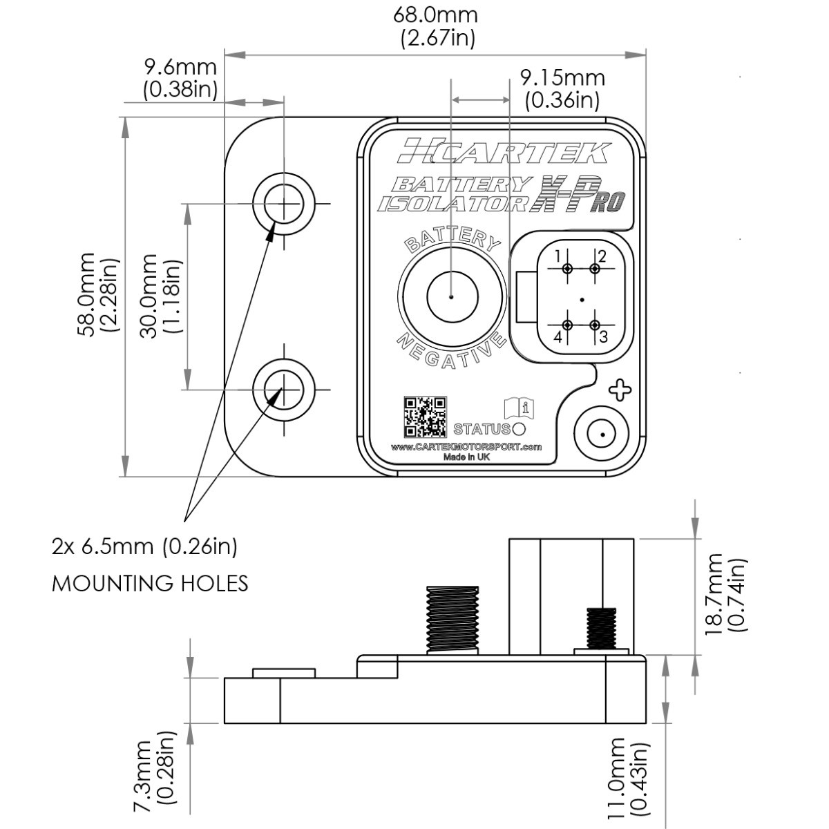Kit coupe-circuit électronique Cartek X-Pro avec bouton extérieur - CK-BXP-06.B - CK-BXP-06-B - 3666618603971