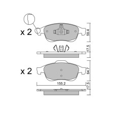 GT2i Club Front Brake Pads for Renault Clio VI 1.8 E-tech 160 Full Hybrid