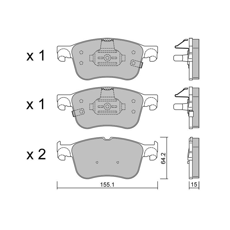 GT2i Club Front Brake Pads for Ford Puma II - GT-PC12052 - 3666618851181