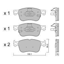 Plaquettes de frein GT2i club Avant pour Ford Puma II