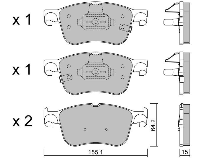 Pastiglie freno GT2i Club anteriori per Ford Puma II - GT-PC12052 - 3666618851181