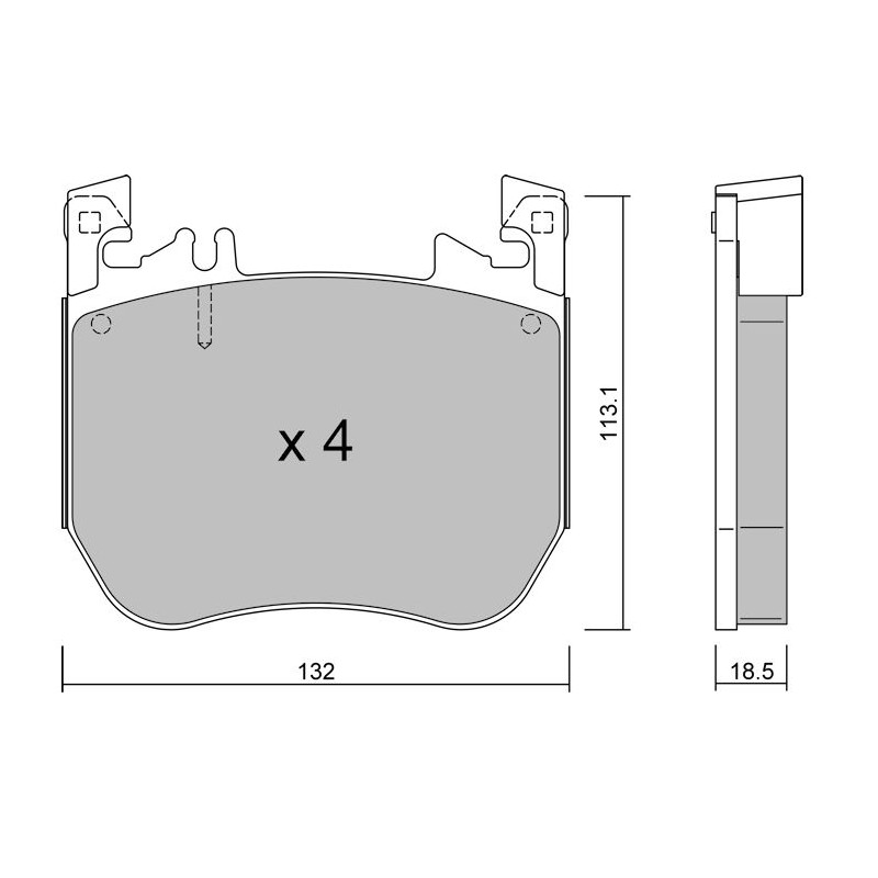 GT2i Club Front Brake Pads for Mercedes S-Class 580 4MATIC (W223) - GT-PC13121 - 3666618851198