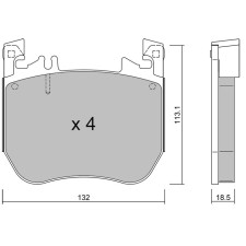 Pastiglie freno GT2i Club anteriori per Mercedes Classe S 580 4MATIC (W223)