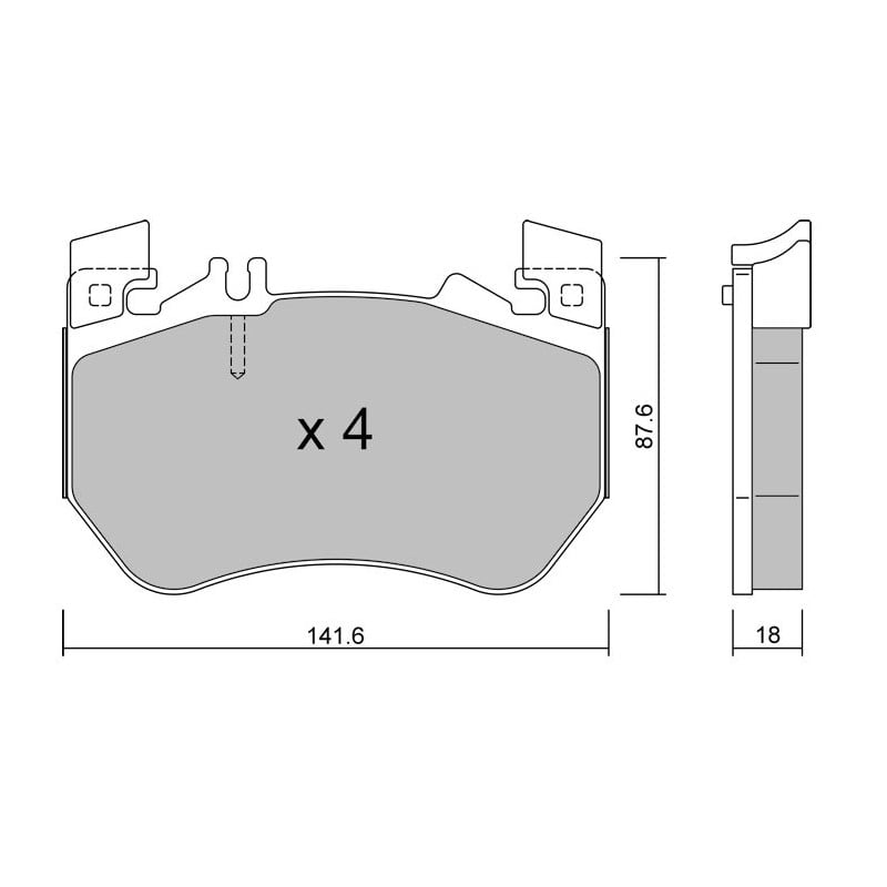 Plaquettes de frein GT2i club Avant pour Mercedes Classe E 450 4MATIC (W124) - GT-PC13581 - 3666618851204