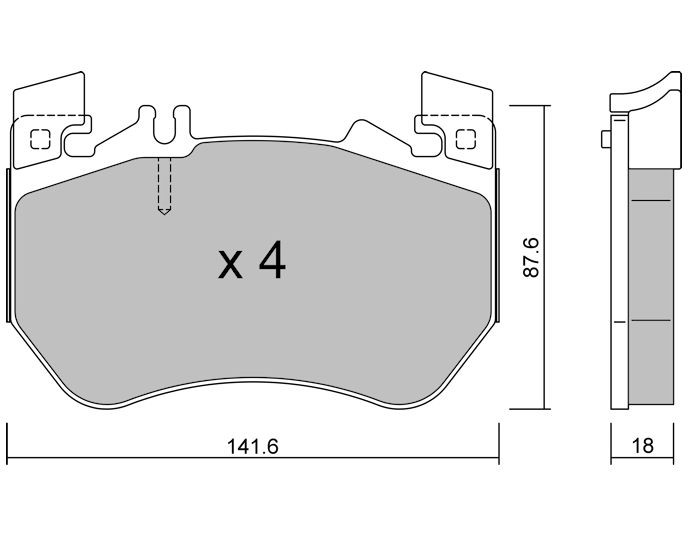 GT2i Club-Bremsbeläge vorne für Mercedes E-Klasse 450 4MATIC (W124) - GT-PC13581 - 3666618851204