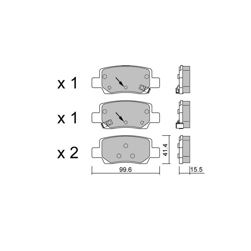 GT2i Club Rear Brake Pads for Hyundai Kona II EV - GT-PC14581 - 3666618851235