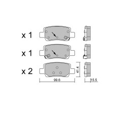 Rear Brake Pads for Hyundai Kona II Electric – GT-PC14581