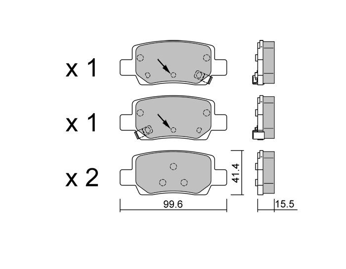 Plaquettes de frein GT2i club Arrière pour  Hyundai Kona II EV - GT-PC14581 - 3666618851235