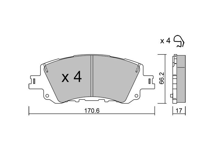 Plaquettes de frein GT2i club Avant pour Mazda CX-60-3.3 e-SKYACTIV D AWD - GT-PC14520 - 3666618851228