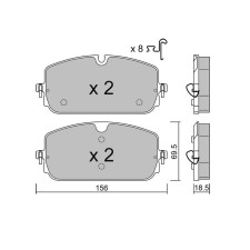 Bremsbeläge für die Vorderradbremsen des Audi A5, A6 und Q5 – GT-PC14910