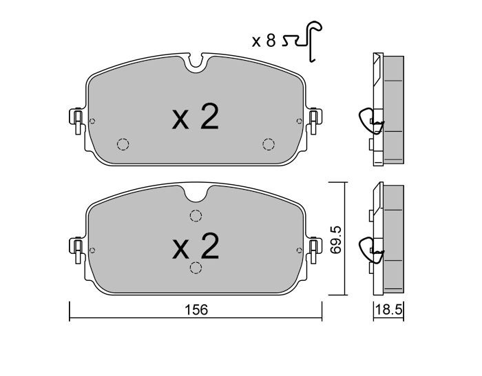 GT2i Club Front Brake Pads for Audi A6 2.0 TFSI - GT-PC14910 - 3666618851242