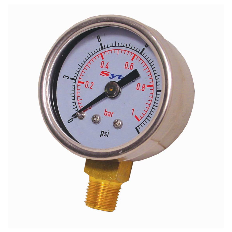 Sytec 0–1 bar Carburetor Fuel Pressure Gauge - FPG001 - M-MAN1B - FPG001 - 3661768032565
