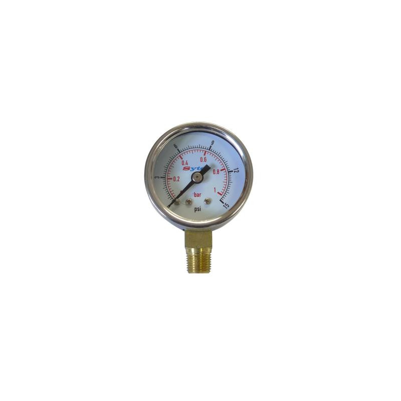 Manomètre pression carburant carburateur Sytec 0-1 bar - FPG001 - M-MAN1B - FPG001 - 3661768032565