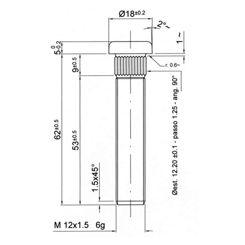 Colonnetta Ondulata GT2i Race & Safety HONDA 12x150mm Lunghezza 67mm - BR-CPGSH1 - 3661768388082