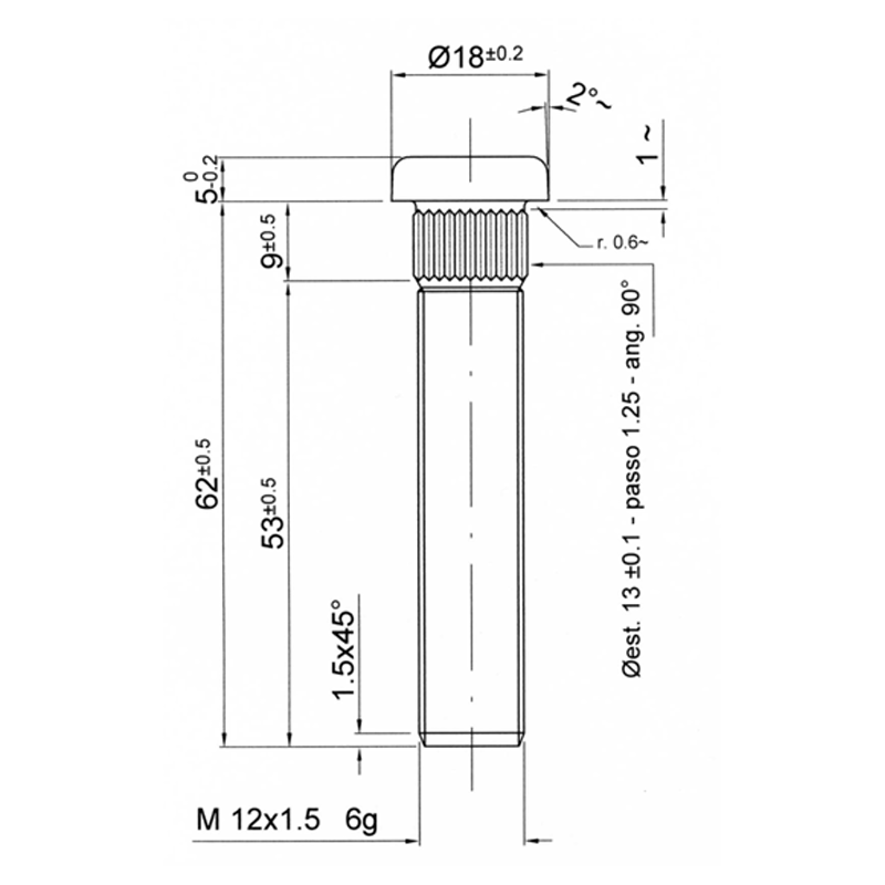 Bolzen GT2i Race & Safety Ford 12x150mm Länge 67mm - BR-CPGS02 - 3661768438510