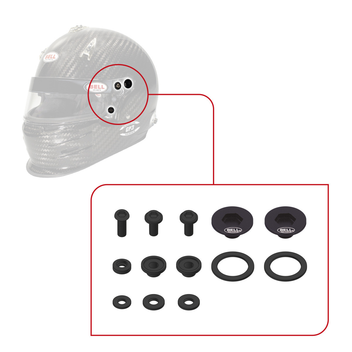 Kit visserie visière BELL - BEL-KIT-VIS.N - 2020001 - 3661768522950