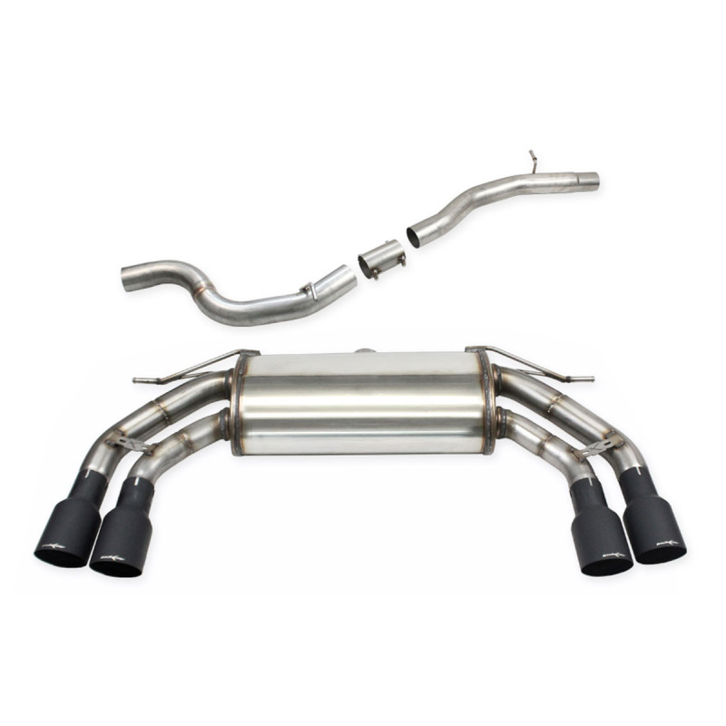 Catback +tubo centrale diretto Inoxcar 2x90 Racing Black Ceramic Cupra Ateca 2,0 TSI 4-Drive 2023-2026 - IC-CATBACKATECA0190CBK - CATBACK.ATECA.01.90CBLACK - 3666618850306