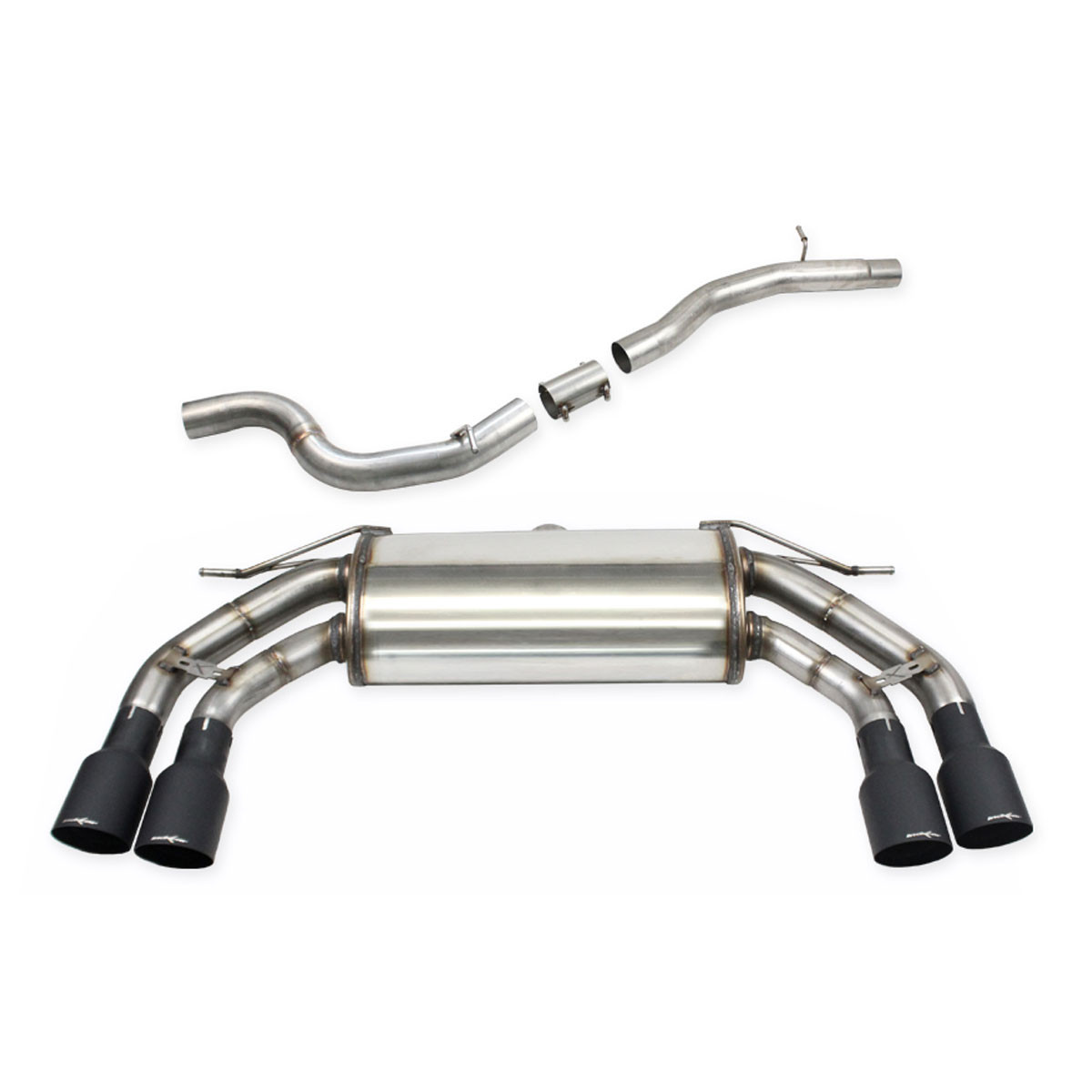 Catback + direktes Mittelrohr von Inoxcar, 2x90, Racing Black Ceramic, Cupra Ateca 2,0 TSI 4-Drive, 2023–2026 - IC-CATBACKATECA0190CBK - CATBACK.ATECA.01.90CBLACK - 3666618850306