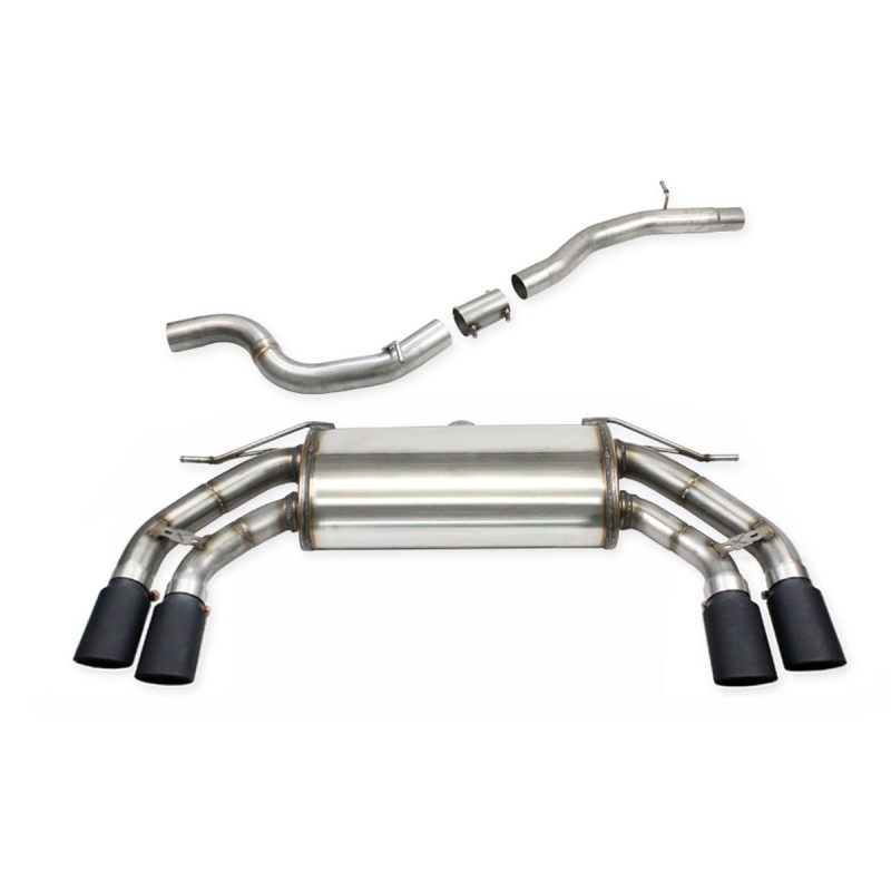 Catback + direktes Mittelrohr von Inoxcar 2x90x70 X-Race mattschwarz Cupra Ateca 2,0 TSI 4-Drive 2023–2026 - IC-CATBACKATECA0190X70BM - CATBACK.ATECA.01.90X70BM - 3666618850290