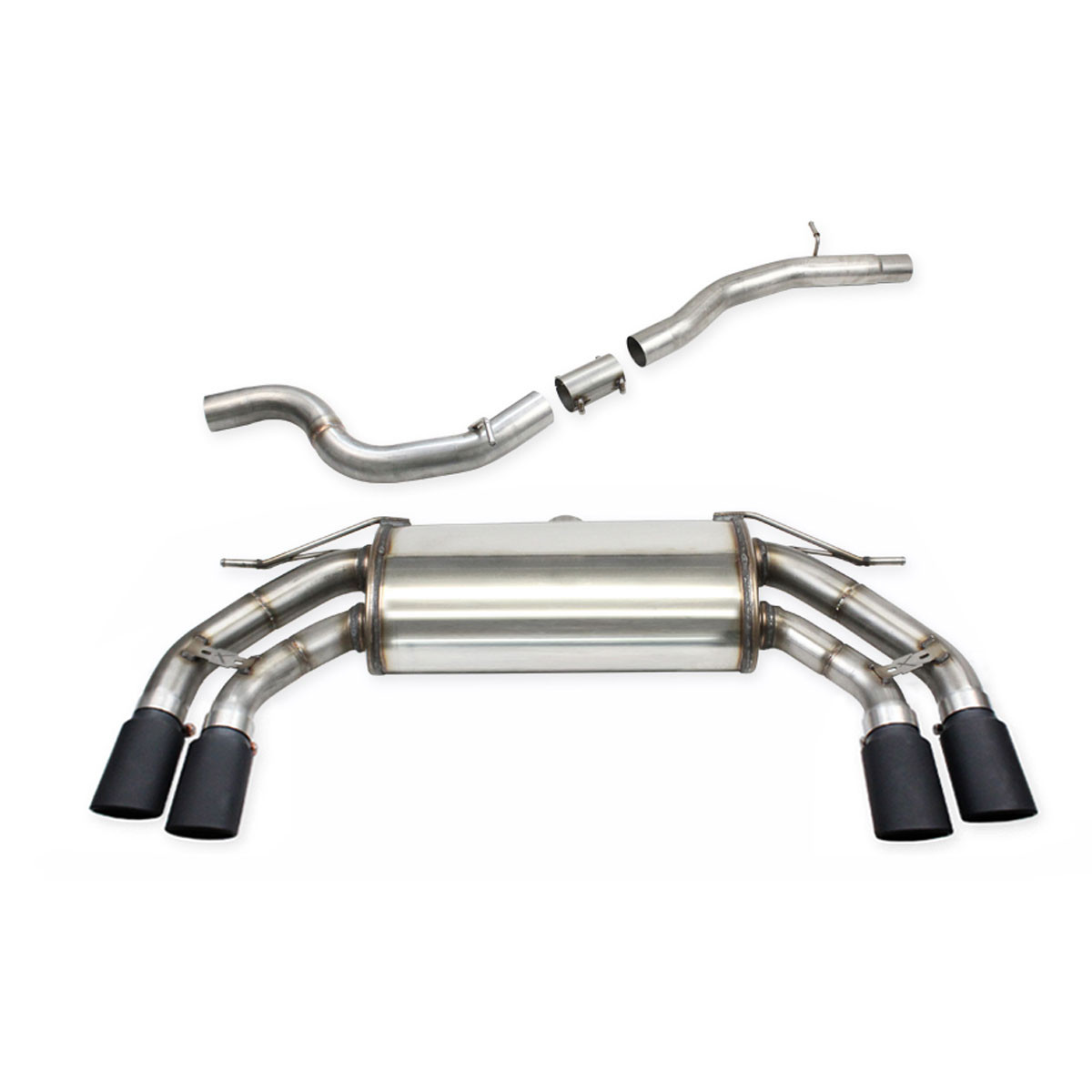 Inoxcar 2x90x70 X-Race matt black catback + direct center pipe Cupra Ateca 2,0TSI 4-Drive 2023-2026 - IC-CATBACKATECA0190X70BM - CATBACK.ATECA.01.90X70BM - 3666618850290