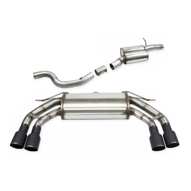 Catback + Zentralrohr mit Inoxcar-Schalldämpfer 2x90 Racing Black Ceramic für Cupra Ateca 2,0 TSI 4-Drive 2023–2026 - IC-CATBACKATECA0290CBK - CATBACK.ATECA.02.90CBLACK - 3666618850283