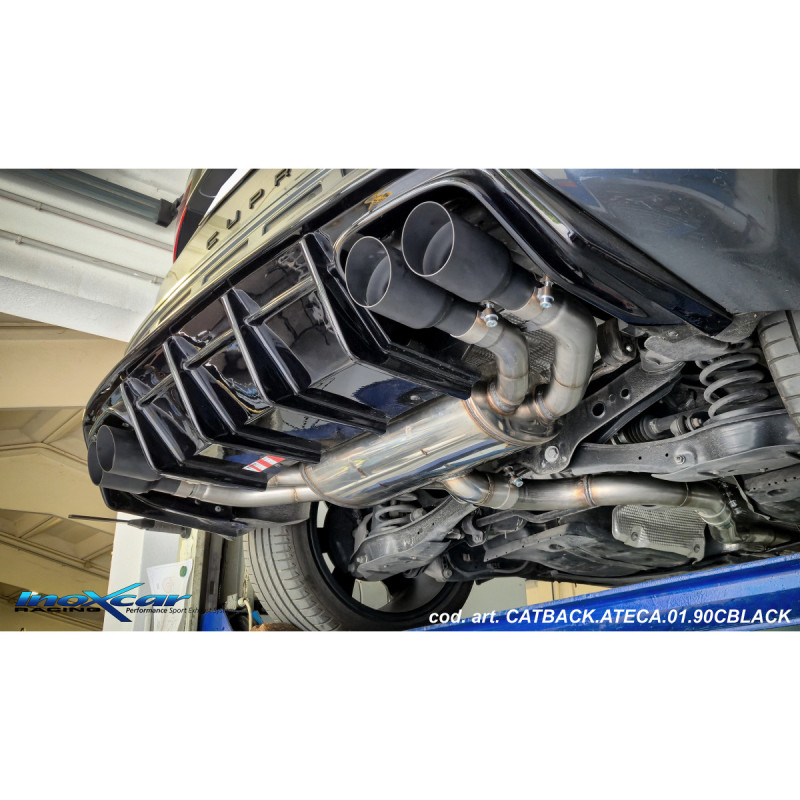 Inoxcar Ateca 190 ch Cat-Back - CATBACK.ATECA.01.90CBLACK - IC-CATBACKATECA0190CBK - CATBACK.ATECA.01.90CBLACK - 3666618850306