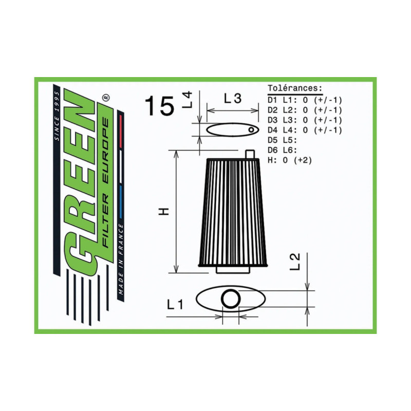 Air-cleaner Grein BMW E90 325d - GR-G491609 - G491609 - 3661768345108