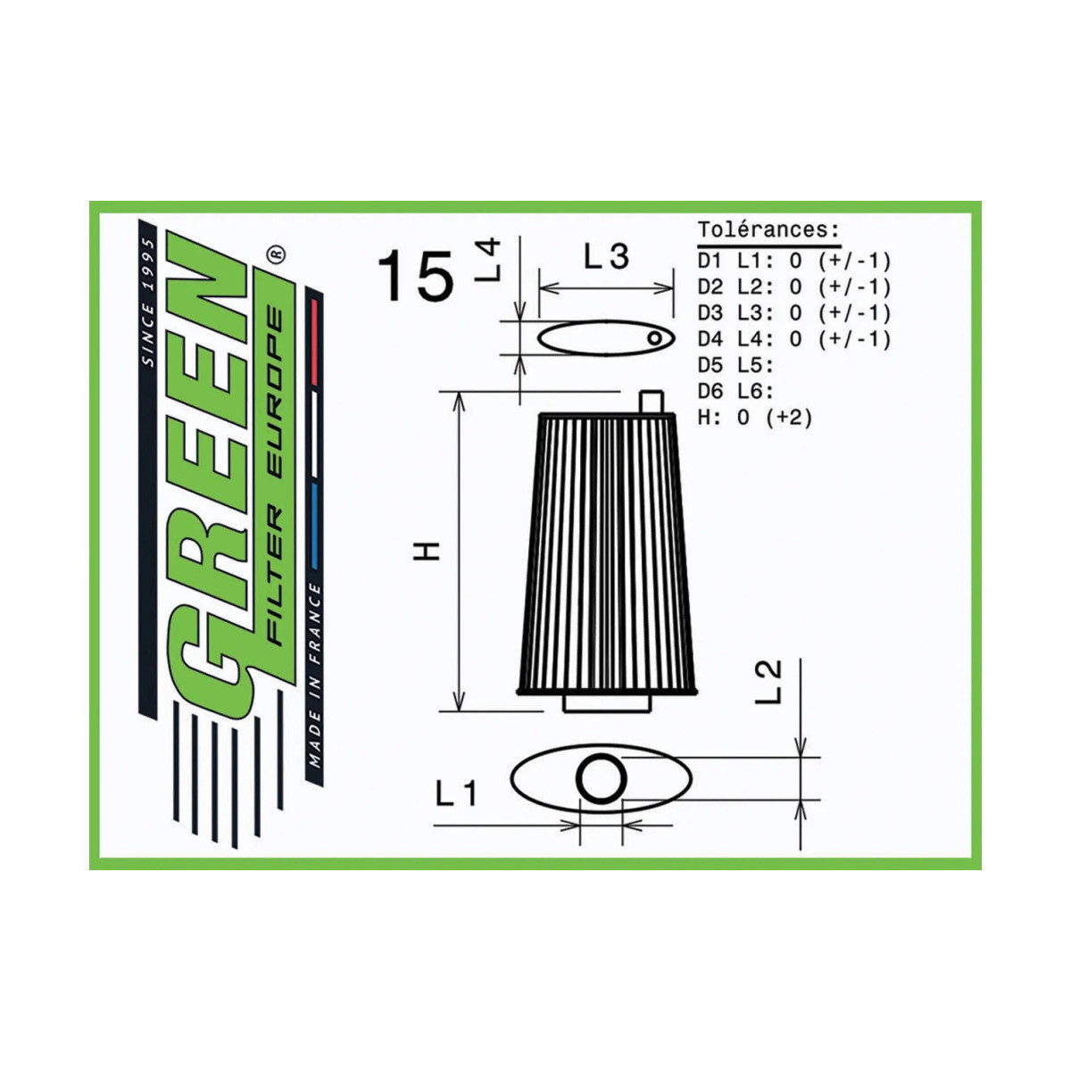 Air-cleaner Grein BMW E90 325d - GR-G491609 - G491609 - 3661768345108
