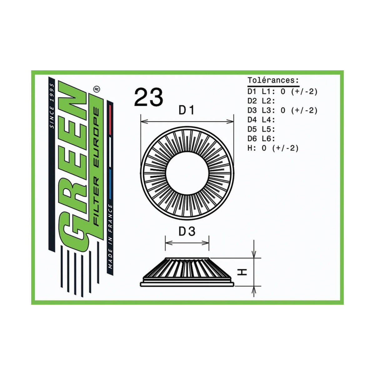 Ersatzluftfilter Original GREEN FILTER Toyota SUPRA MA70 3,0L T - GR-G591010 - G591010 - 3700161153276