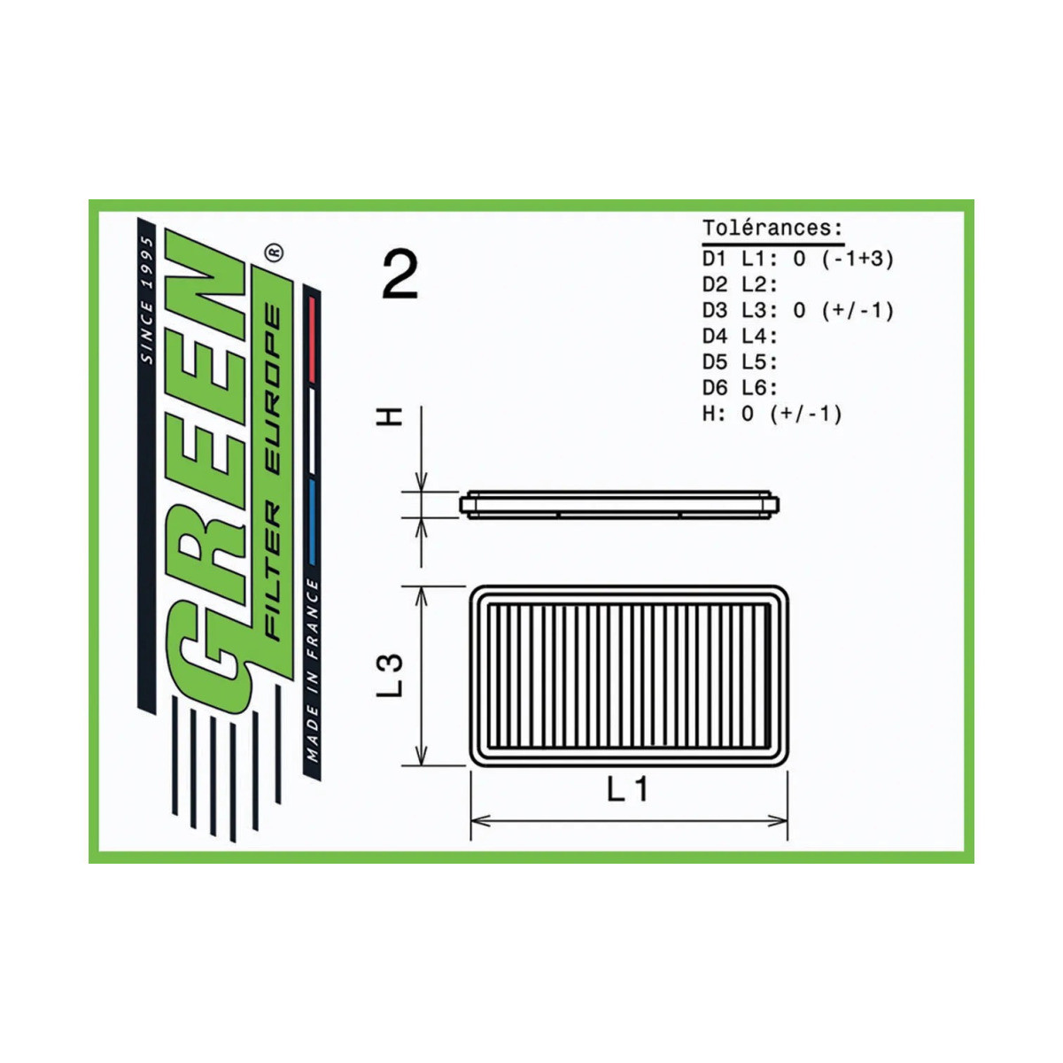 Green Air-cleaner Porsche 944 2.5 Turbo - GR-P461153 - P461153 - 3661768462577