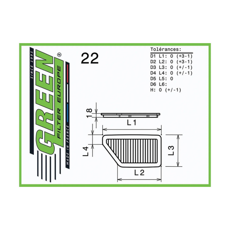 Luftfilter Green Mercedes C 270CDi - GR-P950354 - P950354 - 3661768445419