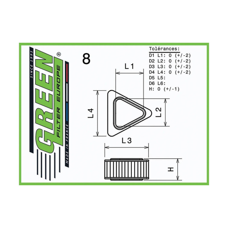 Filtro Dell'Aria Green ROVER 200 214 1.4 GSi 16V - GR-R112025 - R112025 - 3700161106654