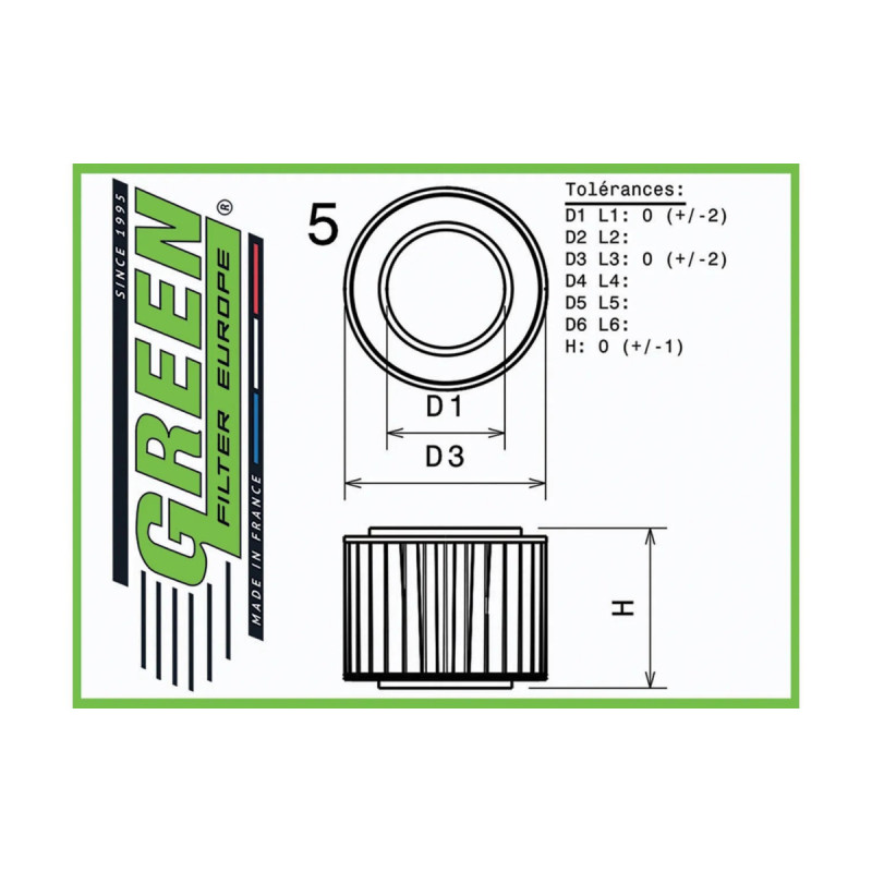 Ersatzluftfilter original GREEN FILTER Fiat PUNTO III 1.2 8V - GR-R727428 - R727428 - 3700161154198