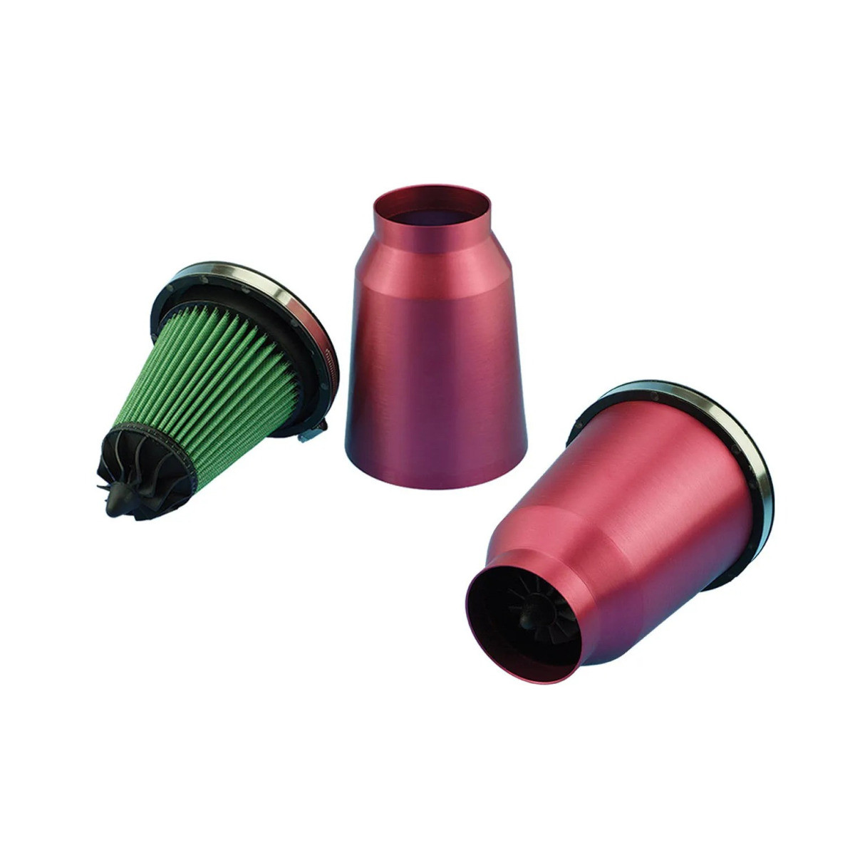 Filtro Dell'Aria Green Twister std rosso diametro 80mm 145x80mm altezza 205mm - GR-TW80R - TW80R - 3661768676639