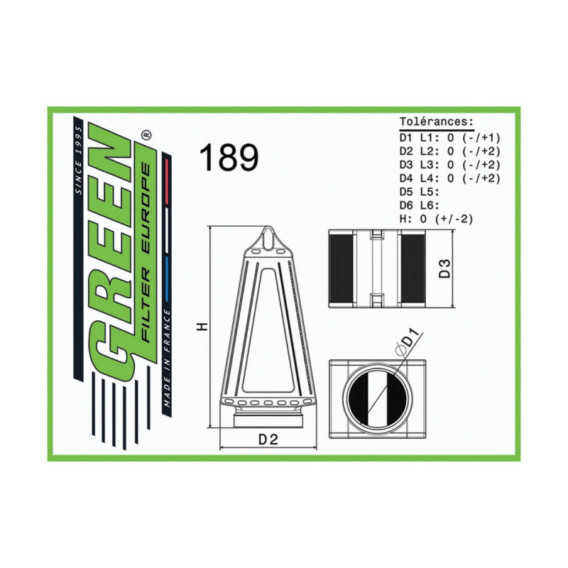 Filtro aria GREEN FILTER INFINITI Q50 (V37) 2,2L D 13- - GR-G791021 - G791021 - 3701194110465