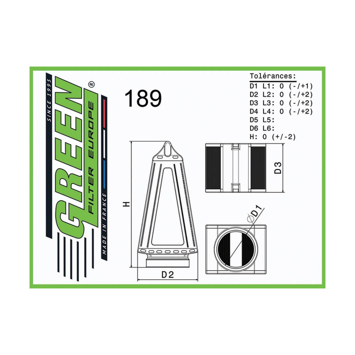Filtro aria GREEN FILTER INFINITI Q50 (V37) 2,2L D 13- - GR-G791021 - G791021 - 3701194110465