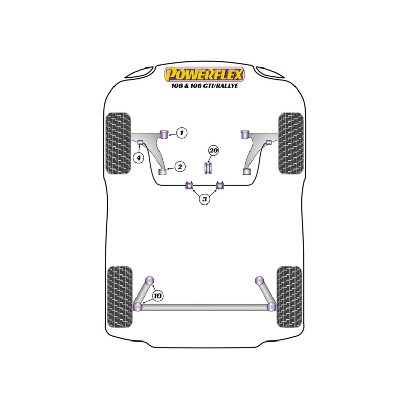 Powerflex High Performance Bush Peugeot 106 - BUN-PF-00002 - BUN-PF-00002