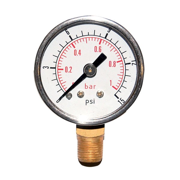 Manometro 0 -1 bar (1/8x27 NPF) 0-15 Psi - M-MAN1B - 3661768032565