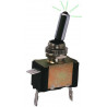 Interruttore ON / OFF Metallo con LED Verde