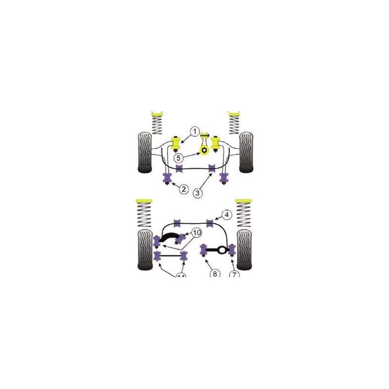 Silent-Bloc Powerflex Triangle Avant Ford Focus (2 Pièces) - PF-F198011-2 - PFF19-8011 - 5055676503725