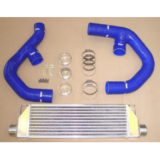 Forge twintercooler for Seat Leon TFSi front mount (blue hoses)